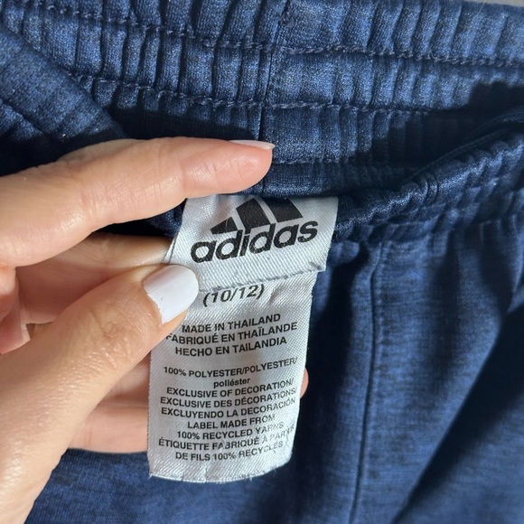 Adidas Kids Navy Blue Sweat Pants Joggers Youth size (10/12) - Picture 4 of 7